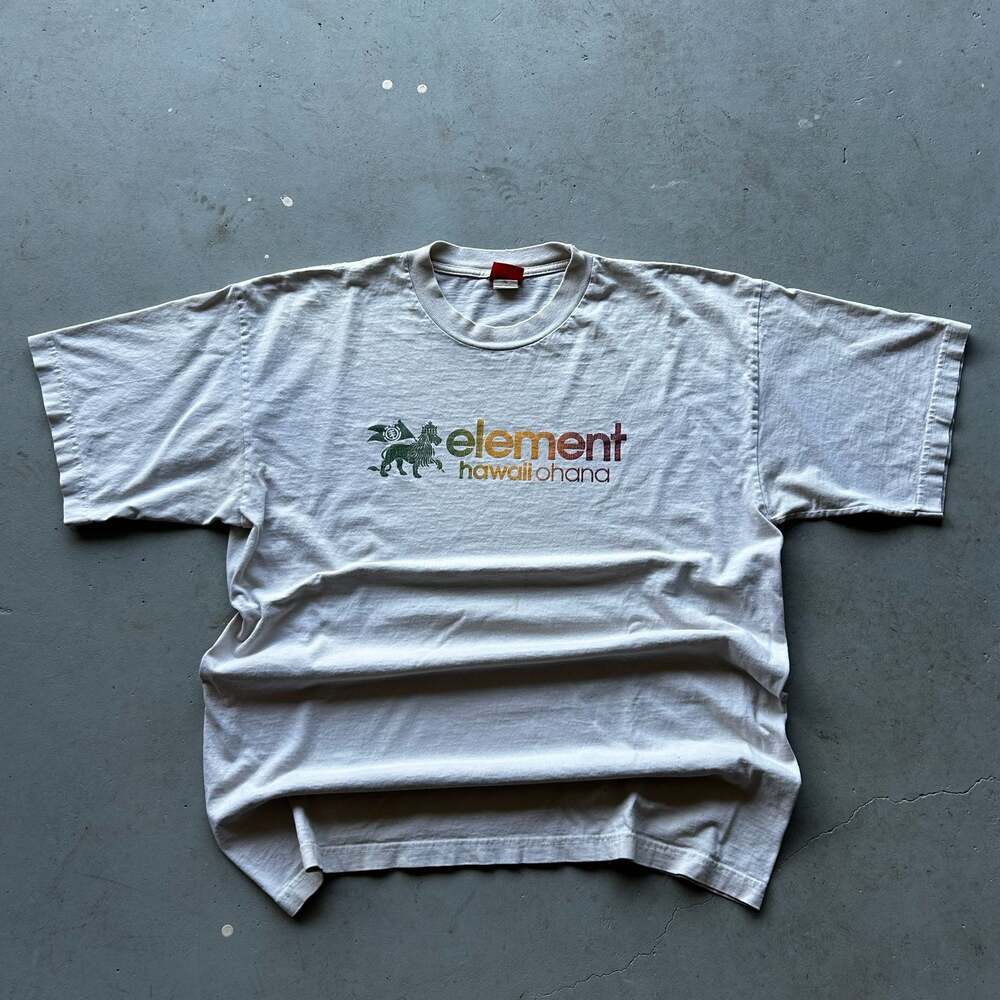 Vintage 90s Element Skateboards Hawaii Ohana Graphic T-Shirt